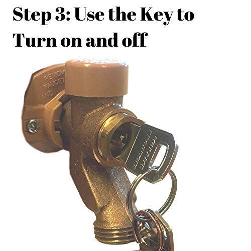 Faucet Outdoor Lockout Key Security System For Garden Hose