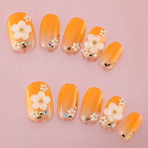 ゆずネイル ネイルチップ オレンジ系 浴衣 着物 成人式 振袖 浴衣 卒業式 袴 E104 R Cory B085rbs2t9 1 045円 大人気 New Arrival 最安値挑戦 年中無休 高品質 通販