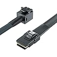 10GTEK SFF-8643 to SFF-8087 Mini SAS HD Cable, SAS 3.0 to 2.0, Compatible with RAID Controllers, Servers, Backplanes and Hosts, 100-Ohm, 0.3-m(0.98ft)