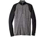 SmartWool Men's Merino 250 Baselayer Pattern 1/4 Zip (Black- Past Season) X-Large