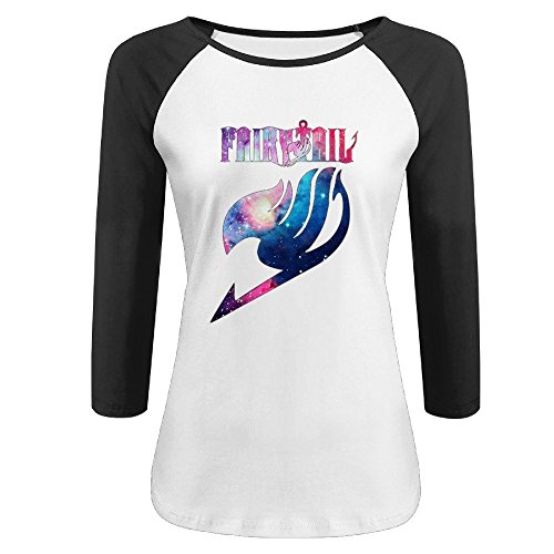 ATM3HAOJI Women's Fairy Tail Anime Cosplay 3/4 Sleeve Baseball T Shirts/Tee