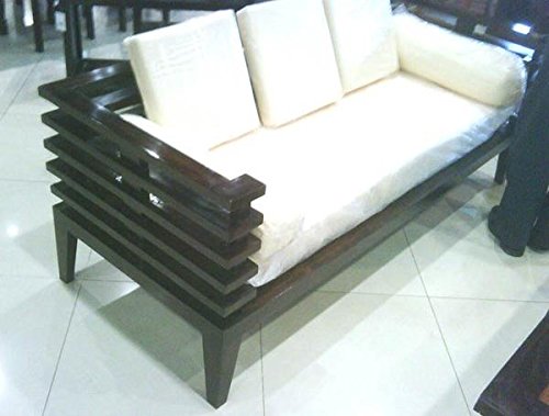 Mp Wood Furniture Solid Sheeshm Wood Kuber Sofa Set for Living Room(3+1+1)