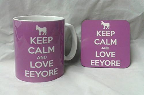 Keep Calm and Love Eeyore - Ceramic Photo Mug and Coaster by Top Banana