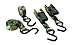 HME Durable Reliable Versatile Weather-Resistant Camouflage Ratchet 1500 lb Capacity 1' x 8' Tie-Down Straps - 4 Pack