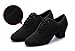 DLisiting Latin Dance Shoes Womens Black Oxford Cloth Ballroom Modern Dance Shoes (US7)