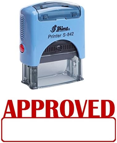 APPROVED Self Inking Rubber Stamp Office Stationary Custom Shiny Stamp