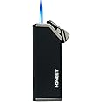 PROMISE Jet Torch Cigar Lighter, Single Flame Windproof Butane Fuel Cigarette Lighter (Black Crackle)