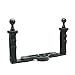 CamDive Universal full aluminium underwater video stabilizer tray with rubber handles