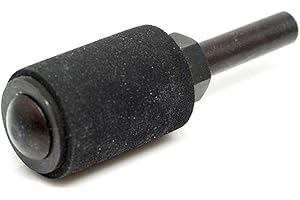 Benchmark Abrasives 3/4" x 1" Rubber Expanding Drum Sander with 1/4" Mandrel, Spiral Bands Rotary Sander Attachment for Drill