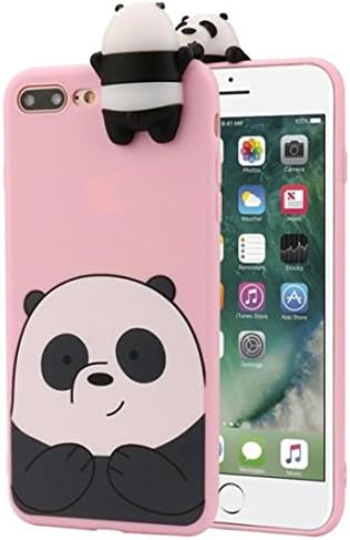 Afus BIG SALE 3D Cartoon Animals Cute We Bare Bears Soft Silicone Case Cover Skin For IPhone Candy Colour Lovely Girly Bear Design (iphone6plus/6s plus, Pink)