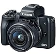 Canon EOS M50 Mirrorless Camera Kit w/EF-M15-45mm and 4K Video (Black) (Renewed)