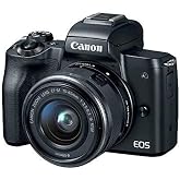 Canon EOS M50 Mirrorless Camera Kit w/EF-M15-45mm and 4K Video (Black) (Renewed)