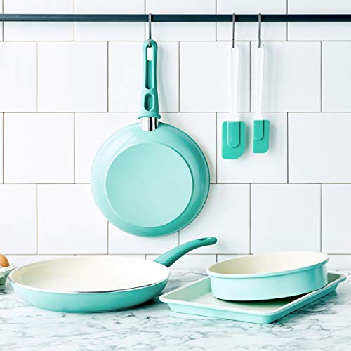 GreenLife Soft Grip Healthy Ceramic Nonstick, 6 Piece Cookware and