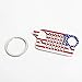 Cococart Jeep Grill Key Chain Keychain Keyring CJ JK TJ YJ XJ-304 Stainless Steel (American Flag)