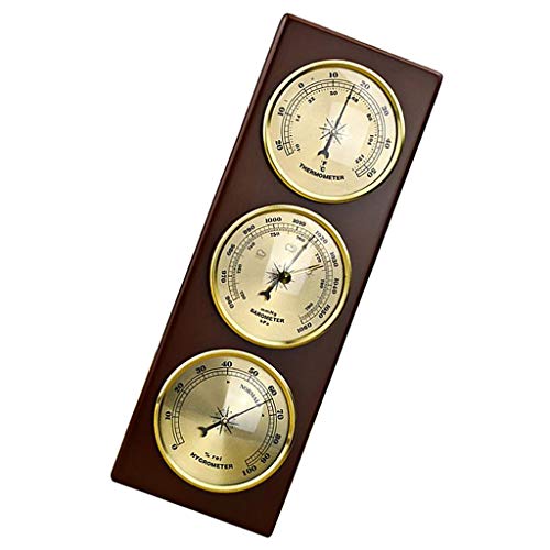 Almencla Wall Barometer Thermometer Hygrometer Weather Station Hanging Home/Office Metal Material - Thumbnail 4