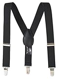 Sportoli Boys' and Girls' Kids Toddlers and Baby Adjustable Elastic Solid Color and Striped Fashion Suspenders for Wedding and Ring Bearer Outfits, Features Leather Crosspatch and Super Quality Clips