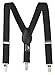 Sportoli Boys' and Girls' Kids Toddlers and Baby Adjustable Elastic Solid Color and Striped Fashion Suspenders for Wedding and Ring Bearer Outfits, Features Leather Crosspatch and Super Quality Clips
