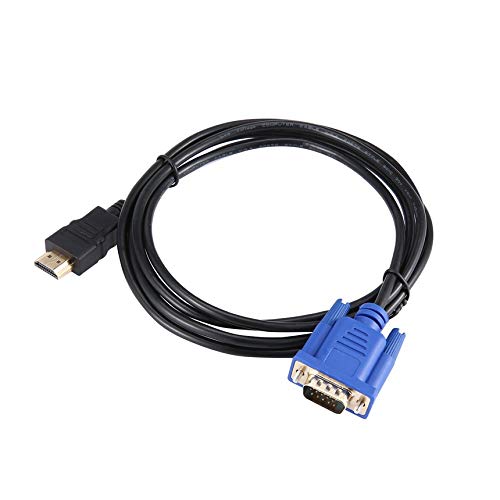 PVC 1.8M Adapter Cable High-definition HDMI To VGA Audio Adapter Portable Black - Thumbnail 5
