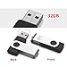 MOSDART USB2.0 32GB Flash Drive, Swivel Design with LED Indicator, Keychain Loop, FAT32 Memory Stick for Data Storage, Black(Pack of 10)