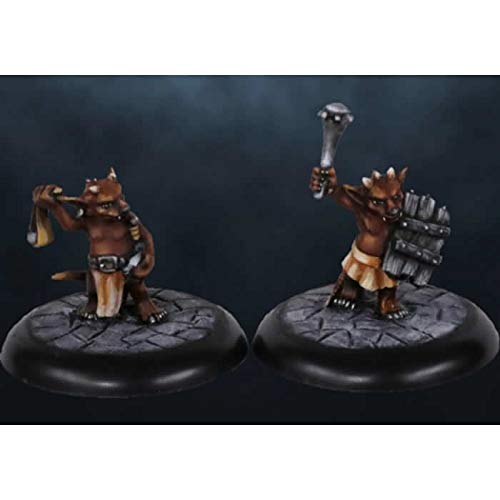 Reaper Miniature Dungeon Dwellers Ratpelt Kobolds (2) 07009 Unpainted Metal Mini