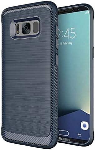 Galaxy S8 Plus Case, Carbon Fibre TPU Case with Resilient Shock Absorption for Galaxy S8 Plus (Carbon Fibre / Blue)