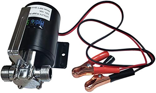Utility Pump, Hydro Smart 12V DC 330GPH Portable Electric Pump With Suction Hose Kit