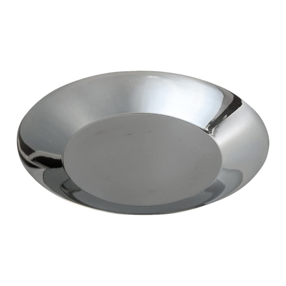 NKlaus plate stainless steel polished ? 10cm Candle holder Candle plate Coaster Table decoration 10859