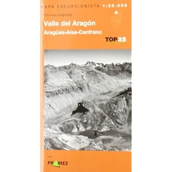 Mapa Valle del Aragón - aragues-aisa-canfranc - pirineo aragones (Top 25 (prames)) Mapa Valle del Aragón - aragues-aisa-canfranc - pirineo aragones (Top 25 (prames))