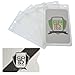 5 Pack - Hard Plastic Badge Holder with Thumb Notch Slide Removal - Vertical Side Load - Clear Frosted Rigid Plastic - Holds One Standard Credit Card Sized Name Badge by Specialist ID