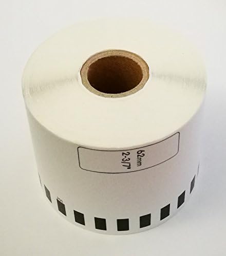 2 Rolls DK2205 DK-2205 2-3/7" x 100' Continuous Paper Labels (Reusable Cartridge Sold Separately)