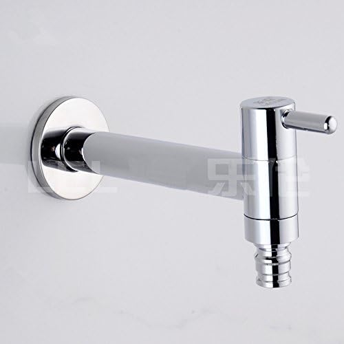 SIDERIT Single Handle Wall Mounted Faucet Cold Water Bathroom Lavatory Sink Bathtub Brass Taps Washing Machine Garden Faucets, Chrome Finished
