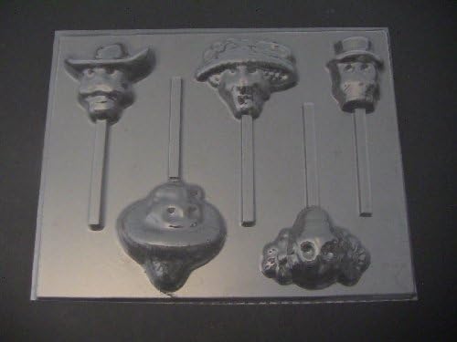 Sugar Skulls Chocolate Candy Lollipop Mold