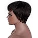 AISI HAIR Pixie Cut Wig Human Hair Short Brazilian Wigs Black 100% Virgin Human Hair Wigs For Women Short Wig Human Hair Glueless Full Wigs Natural Color