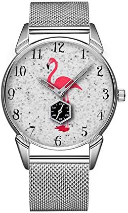 Fashion Waterproof Watch Minimalist Personality Pattern Watch -259. Cute Girly Pink Elegant Flamingo