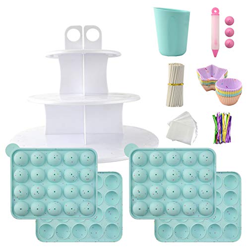 Complete Cake Pop Maker Kit with 3 Tier Cake Stand, Chocolate Candy