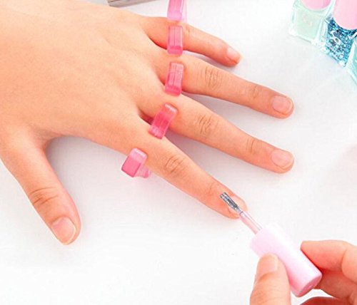 Hosaire 1 Pair Toe Separators, Soft Two Silicone Finger Toe Spacers, Great Toe Cushions, Apply Nail Polish During Pedicure Manicure