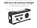 Baiwka Emergency Solar Hand Crank Radio, AM/FM/NOAA Weather Radio with LED Flashlight, 2000 mAh Power Bank, SOS Alarm, Reading Lamp for Household Emergency, Tornadoe, Hurricane, Storm (Green)