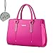 Micom 2016 Summer Womens Pure Color Patent Leather Boutique Tote Bags Top Handle Handbag with Micom Zipper Pouch