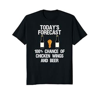 Amazon.com: Funny Chicken Wing ventilador – playera de hoy ...