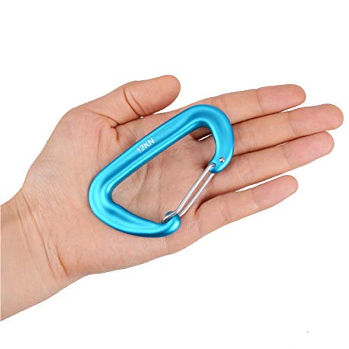 Azarxis karabiner Schnellverschluss mit 1200kg Belastbarkeit, Rostfrei und Ultraleicht, Karabinerhaken Schlüsselanhänger aus Aluminium für Hängematte, Camping, Angeln – Bild 6