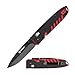 Ganzo G746 Tactical Folding Knife 440C Blade G10 Handle Axis Lock (Red-Black)