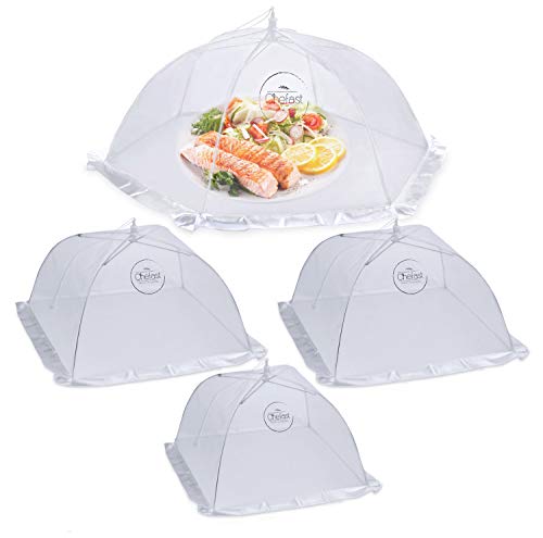 Food Covers For Outside Mesh 3 Pack 14 Inch Pop Up Fine Fly Net For