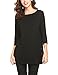 Yhlovg Women's Casual Comfy 3/4 Sleeve Split Blouse Tunic Shirt with Buttons