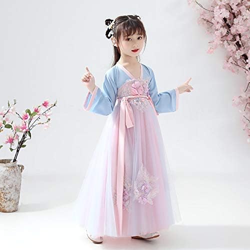 Amazon Co Jp 中国の妖精の服 中国服の女の子の子供のスーパー妖精ドレスジャケット少女衣装のドレス妖精の古代子供服 中国服の春の風 Hybky Color J3 8735 Size 140 服 ファッション小物