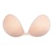 MITALOO Self Adhesive Backless Push Up Plunge Bra Invisible Strapless Bra with Buckle Beige