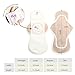Hesta FDA Registered Organic Reusable/Washable Cloth Natural Sanitary/Menstrual Pad PMS Relief (Overnight, Wing/Brown)