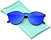 WearMe Pro - Round Super Full Lens Mirrored Sunglasses