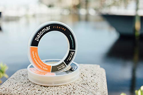 100% FLUOROCARBON LEADER 60lb | TOURNAMENT Fishing Line | 110 YARD SPOOL | Lowest Stretch Index & .57mm Diam is THINNEST in Floro Market | Abrasion Resistent | Invisible w/ TOP Tensile/Knot Strength