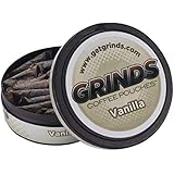 Grinds Coffee Pouches | 3 Cans of Vanilla | Tobacco Free, Nicotine Free Healthy Alternative | 18 Pouches Per Can | 1 Pouch eq