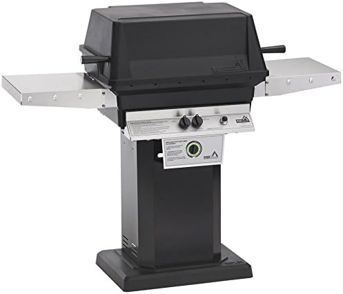 PGS T-Series T40 Commercial Cast Aluminum Natural Gas Grill with Timer On Black Patio Base